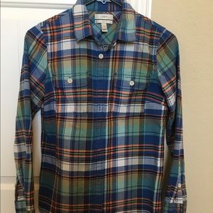 J. Crew boy style plaid button down in 00
