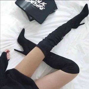 Public desire thigh high heels