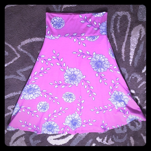 XS Extra Small Unicorn Lularoe Dahlia Azure Skirt