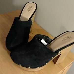 Black Suede Clogs