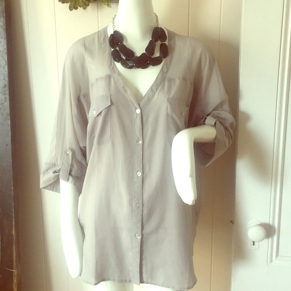 Grey sheer shirt