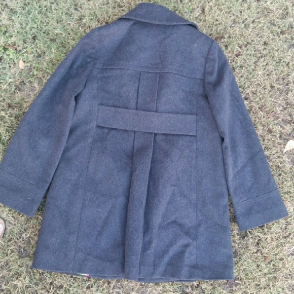 J. CREW Wool Gray Jacket Pea Coat Size 4 - Picture 3 of 4