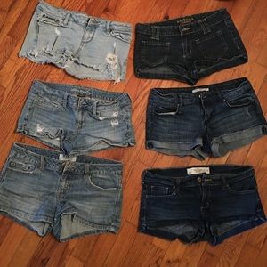 Assorted jean shorts bundle