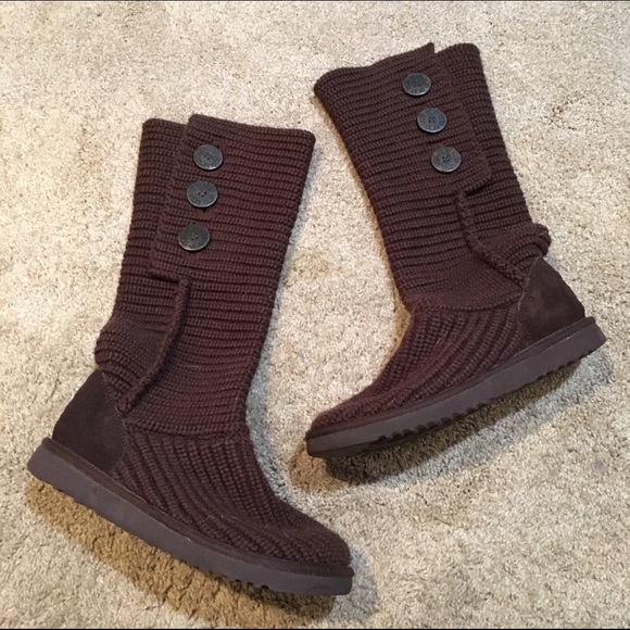 UGG Shoes - Chocolate Brown Ugg Australia Cardigan Boots