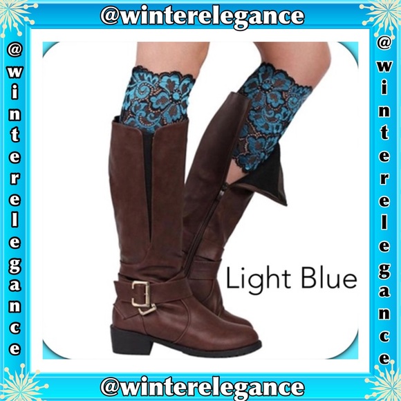 Stretchy Lace Flowers Boot Cuffs Soft Laced Boot - Picture 2 of 4