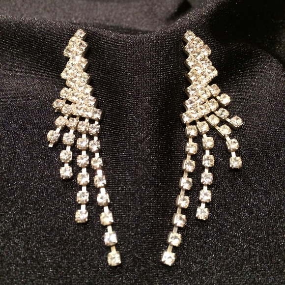 Swingy "Diamond" Drop Earrings 2" - Picture 1 of 3