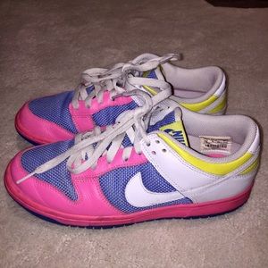 Nike Sneakers in Neon Pink, Blue, And Yellow!