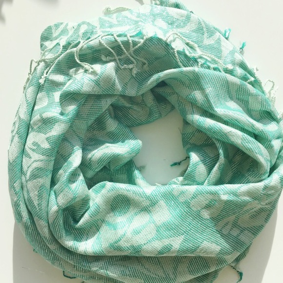Stunning Aqua Shimmery Scarf