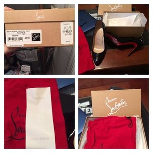 Black Patent Leather Christian Louboutin Shoes.