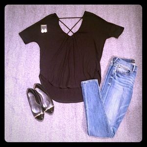 Cross Front Jersey Top