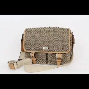 COACH SIGNATURE MESSAGER CROSSBODY SHOULDER BAG