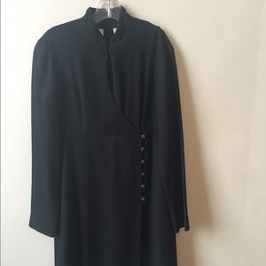 Adorable Asian Style Black Dress Sz 6 Long Sleeves