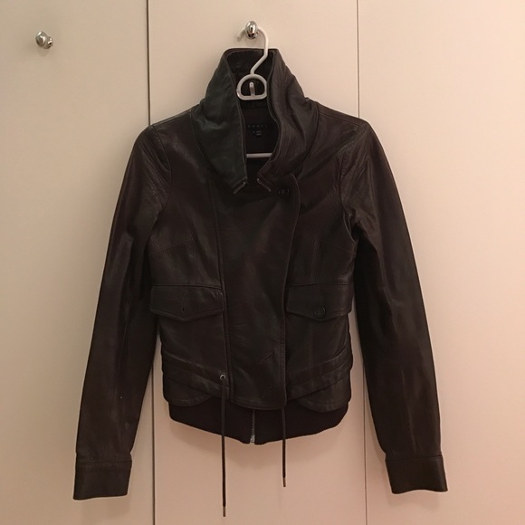theory Brown leather jacket - Picture 3 of 4