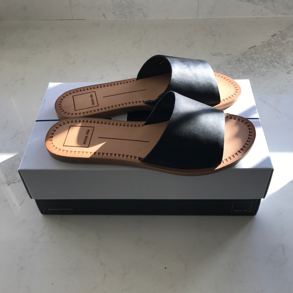 [New] Dolce Vita Javier Slides in Black