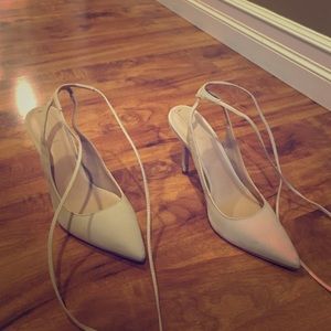 Aldo lace up nude heel