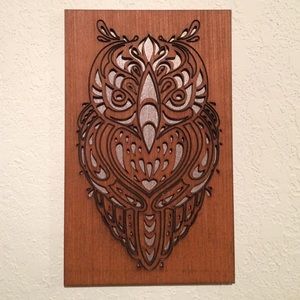 Wood Owl Wall Art NEW