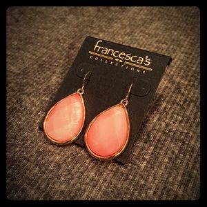 Coral Teardrop Earrings