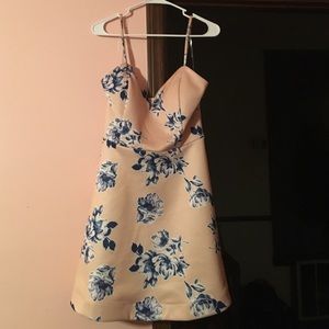 Charlotte Russe Pink and Navy Floral Dress