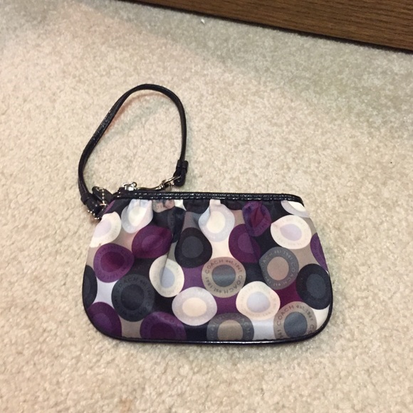 Multicolored Coach Wristlet