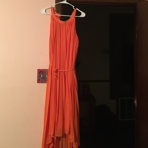 Orange Hi-Lo dress