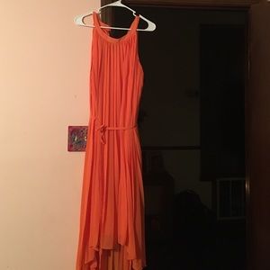 Orange Hi-Lo dress