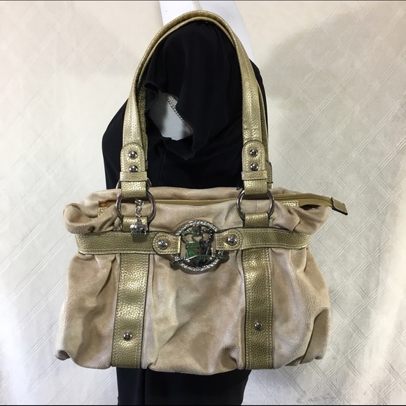 Gold Kathy Van Zeeland purse - Picture 1 of 5