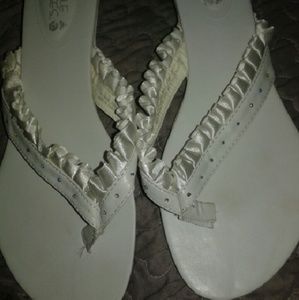 White sandals