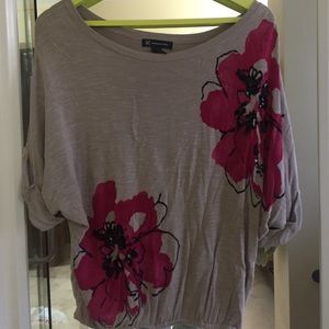 I.N.C. Sweater with flower accent