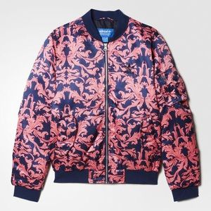 [NWT] Adidas AOP Satin Bomber Jacket