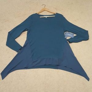 NWT VERA WANG TEAL TOP