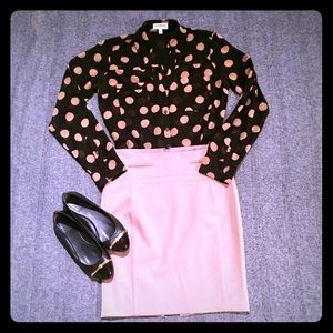 Sheer Polkadot Portofino Blouse