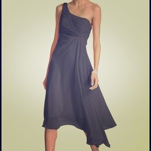 David's Bridal dark gray bridesmaid dress size 12