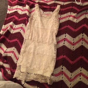 American Eagle Outfitters white crochet dress