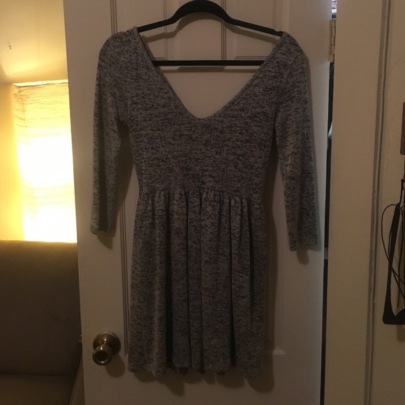 Grey sweater dress