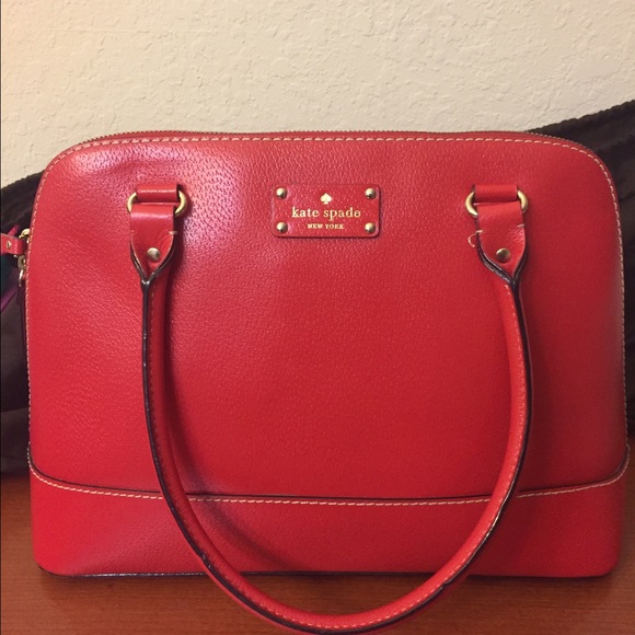 kate spade red Wellesley Rachelle handbag