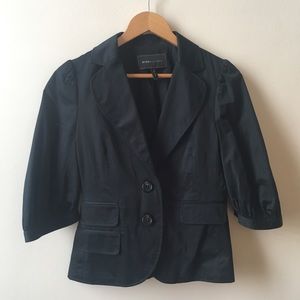 BCBG Max Azria Navy Blue Blazer Sz S Puff Sleeve