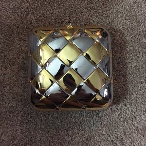 gold and silver clutch