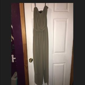 STRAPLESS OLIVE JUMPSUIT