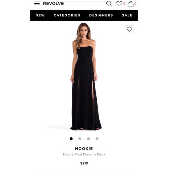 Black Nookie Encore Maxi Dress, US SM, UK 8