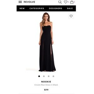 Black Nookie Encore Maxi Dress, US SM, UK 8