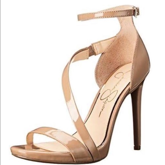 Jessica Simpson nude patent heels size 8