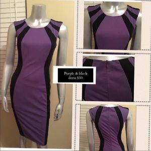 Purple & Black Dress