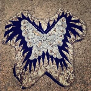 Fun and funky sequined top