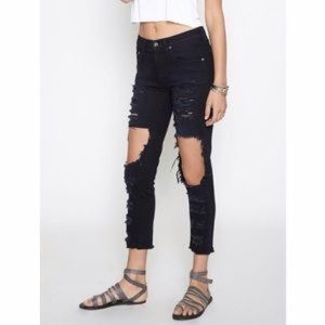 LF CARMAR "Mia" Black Ripped Jeans