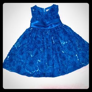 Blue girls party dress