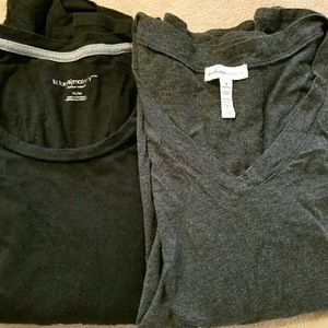 Set of 2 long sleeved maternity tees, medium