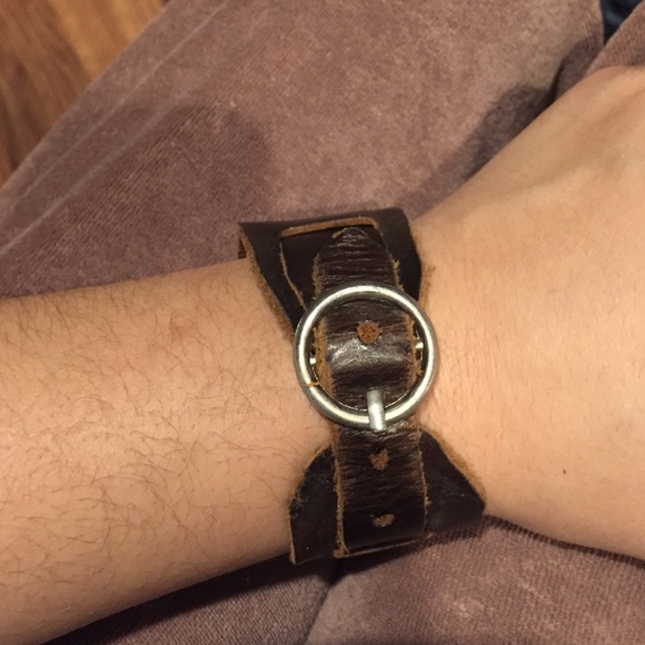 Genuine Leather Cuff With Buckle