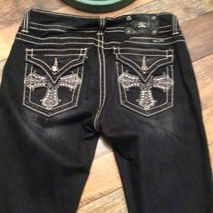 Miss Me Black Denim Skinny Jeans