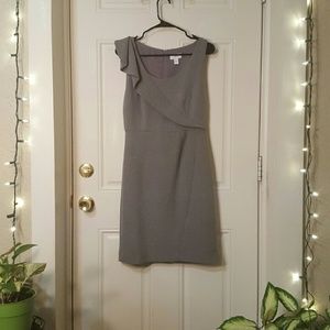 Ann Taylor LOFT Grey Midi Dress. Size 6