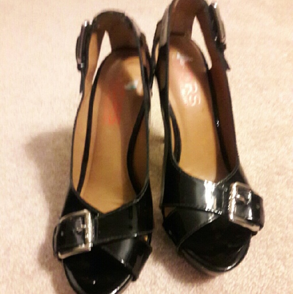 Michael Kors Black Peep toe heels